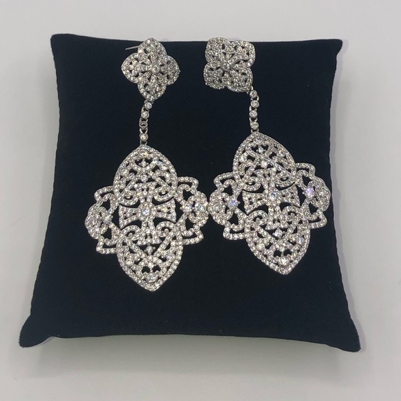 3ct Filigree Earrings - Picture 9 of 15